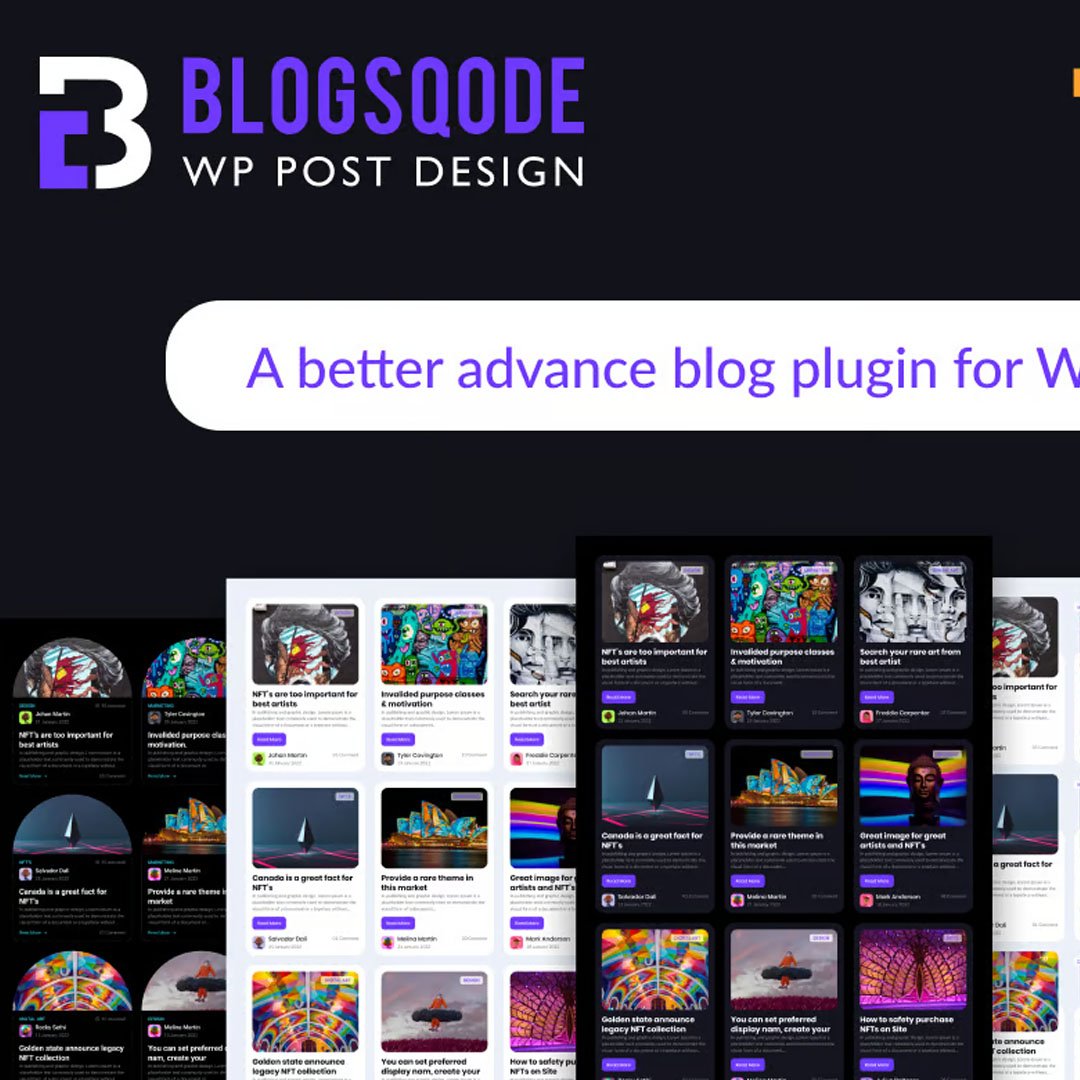 Blogsqode - Blog Design for WordPress Plugin